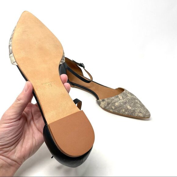 NEW Madewell Beatrice Lizard Print Skimmer Flats Size 10 - Picture 7 of 7